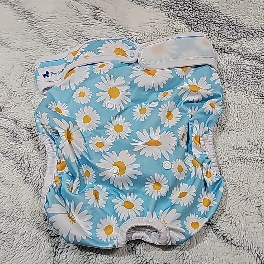 Set of 2 Pet Soft size XL Female Washable Diapers- Flower Print